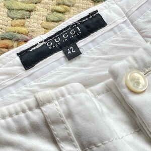 Gucci White, Straight Bootcut Leg, Mid-low rise pants